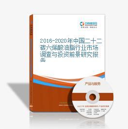 2016-2020年中國(guó)二十二碳六烯酸油脂市場(chǎng)前景及融資戰(zhàn)略咨詢(xún)分析